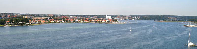 Svendborg set fra Svendborgsundbroen